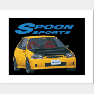 CIVIC phoenix yellow type r EK9 Posters and Art